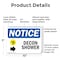 Signmission Decon Shower (Right Arrow), 10 in W x Rectangle, Plastic OS-2PACK-NS-P-710-L-10954 - alternate 3